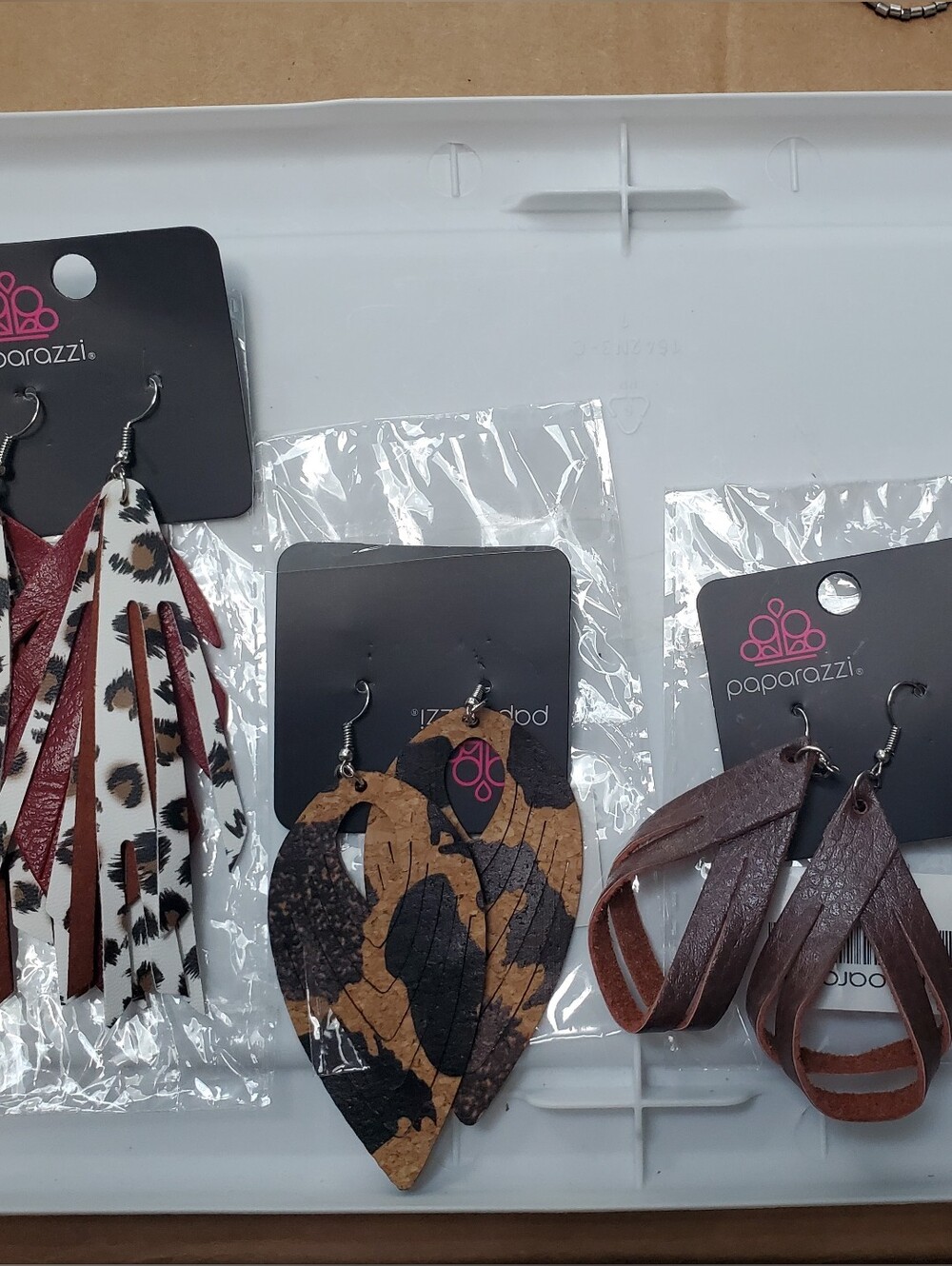Paparazzi Mixed Earring Set - Leopard, Fringe, Brown & Black